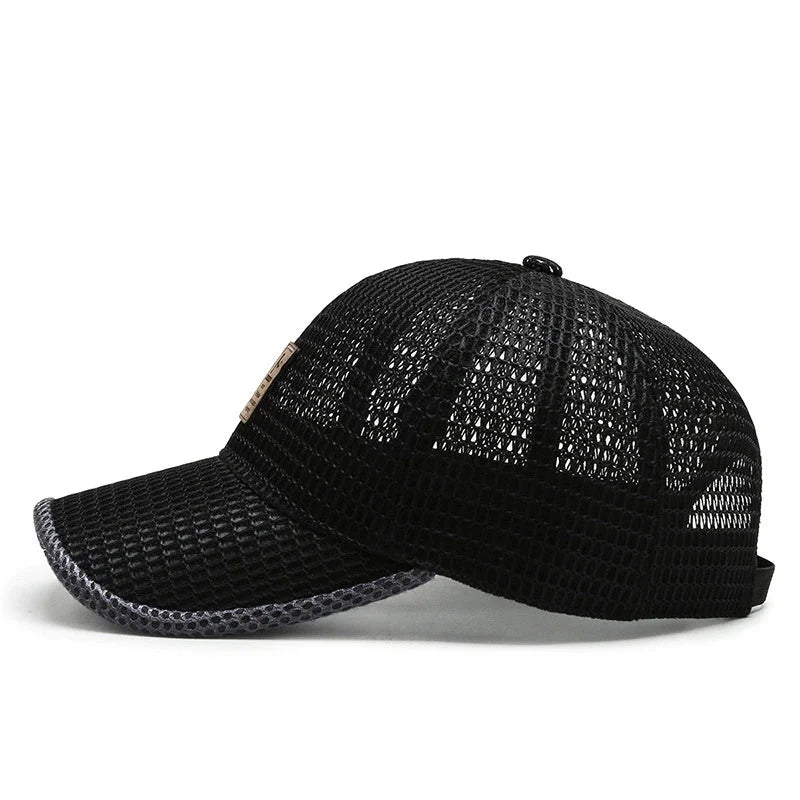 Baseball Cap Full Mesh Breathable Adjustable Snapback Deep Visor