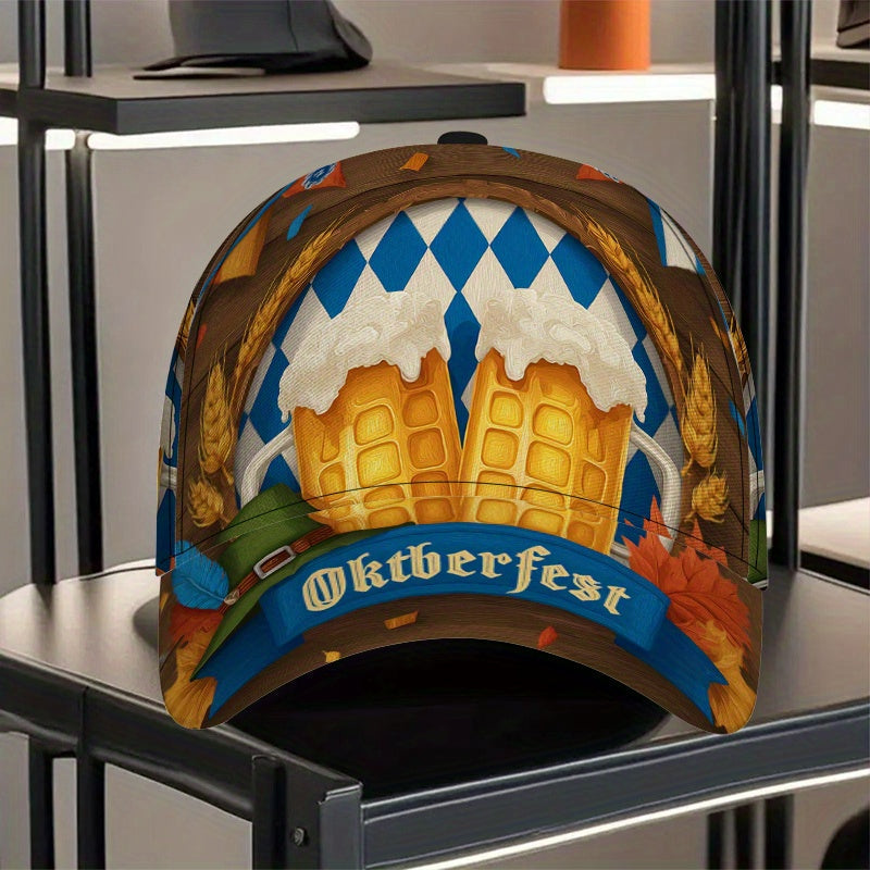 Baseball Cap Oktoberfest Print Adjustable Snapback
