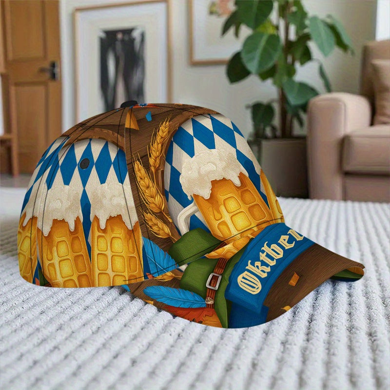 Baseball Cap Oktoberfest Print Adjustable Snapback