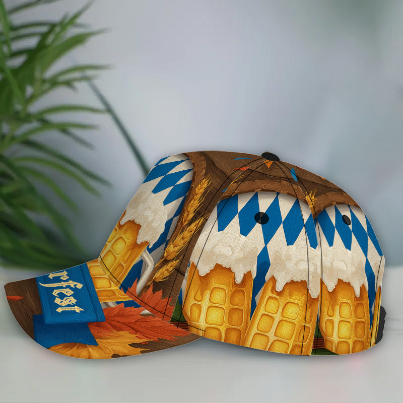 Baseball Cap Oktoberfest Print Adjustable Snapback