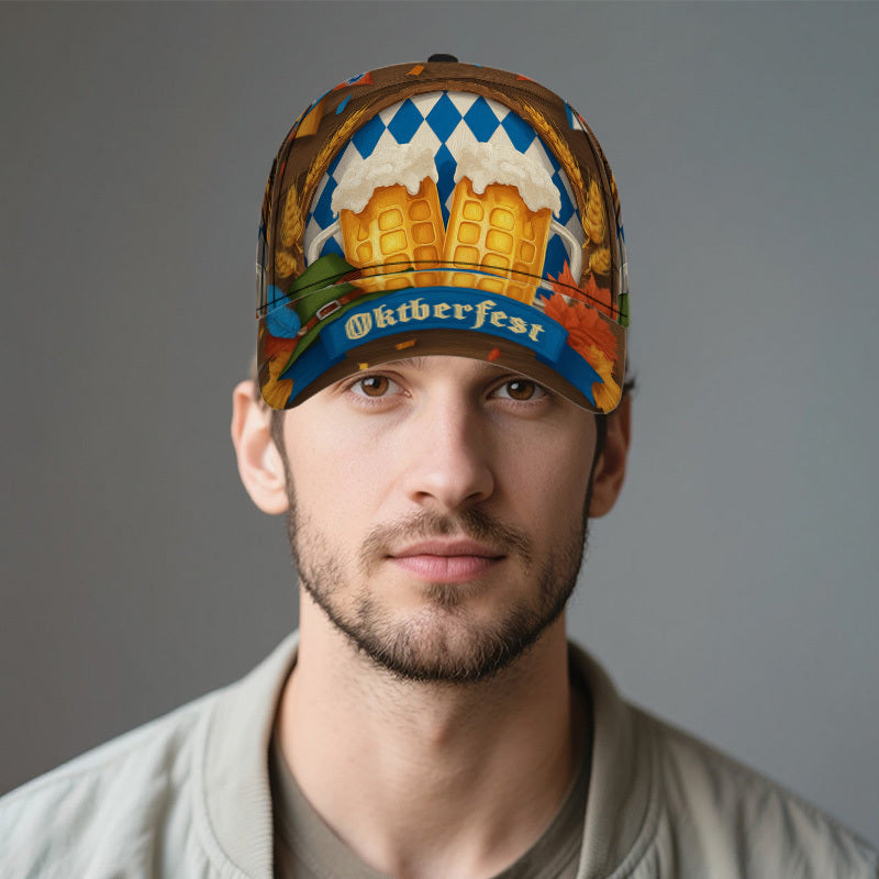 Baseball Cap Oktoberfest Print Adjustable Snapback