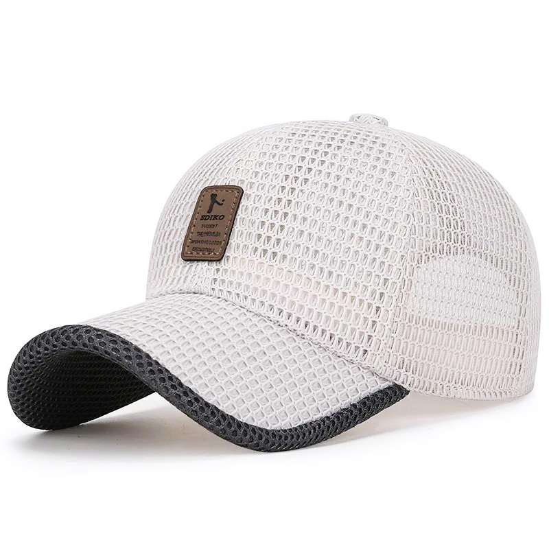 Baseball Cap Ventilated Mesh Adjustable Strap & Sweatband