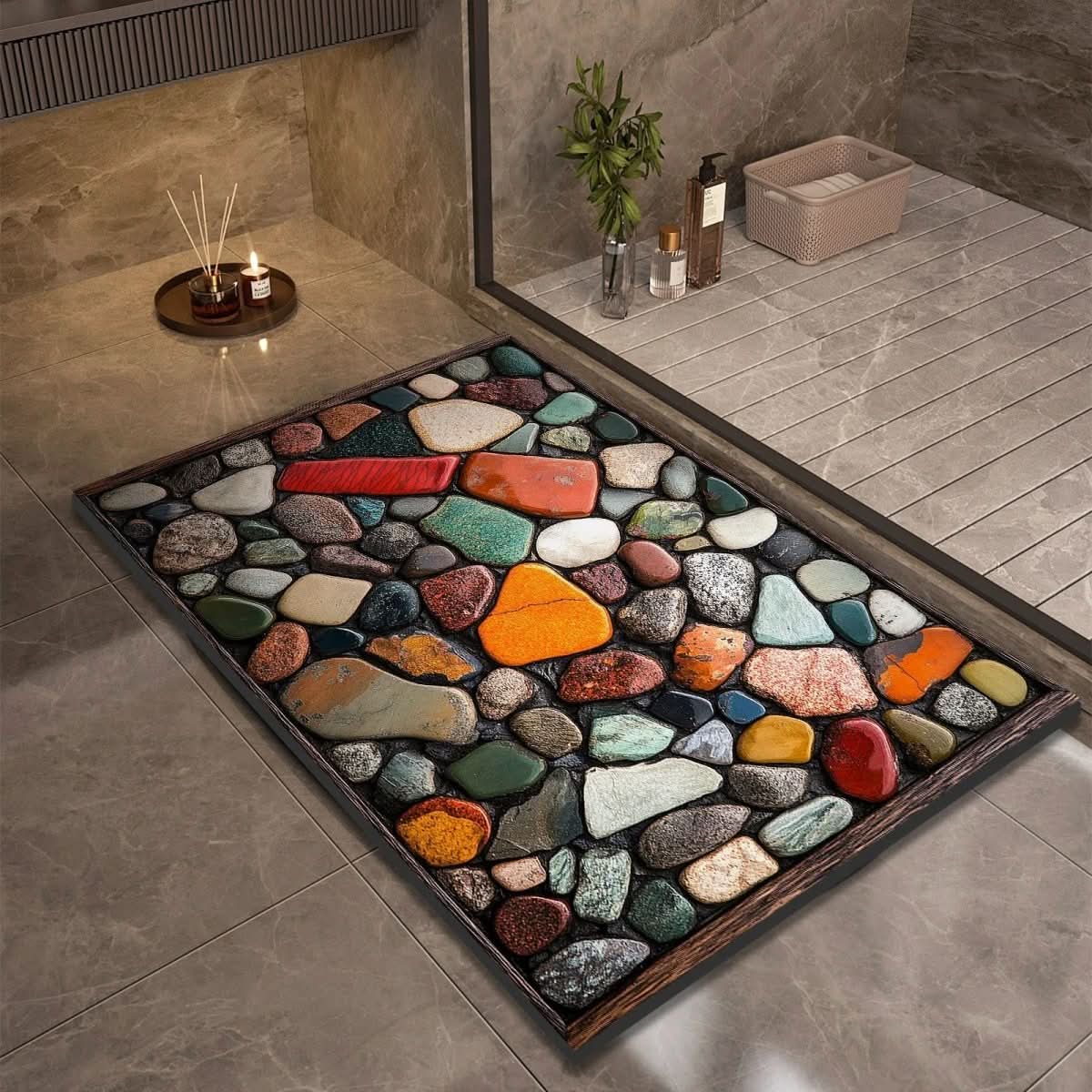 Bath Mat Diatomaceous Earth Quick-Drying Non-Slip Base
