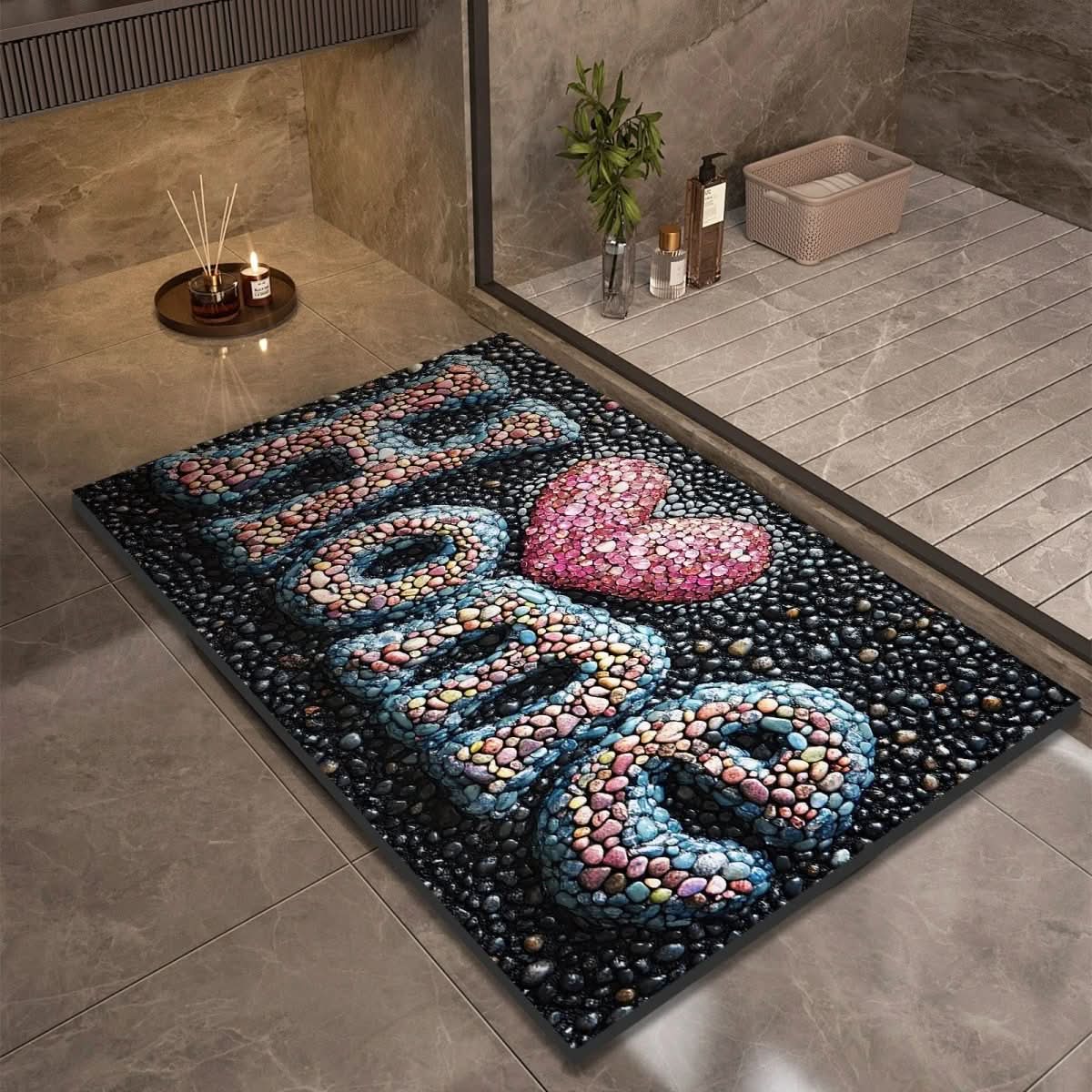 Bath Mat Diatomaceous Earth Quick-Drying Non-Slip Base