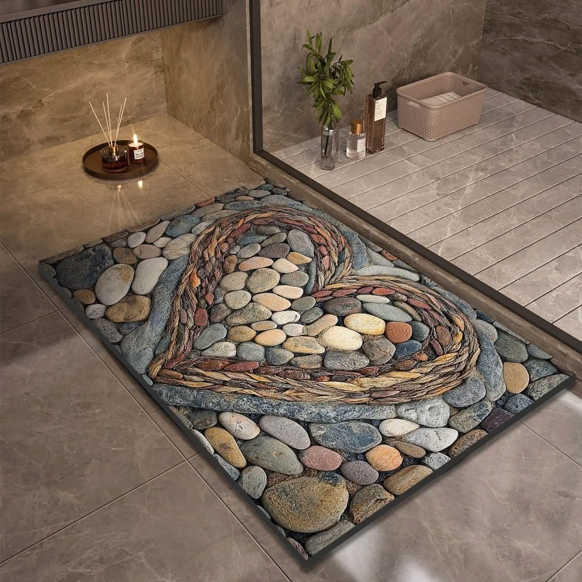 Bath Mat Diatomaceous Earth Quick-Drying Non-Slip Base