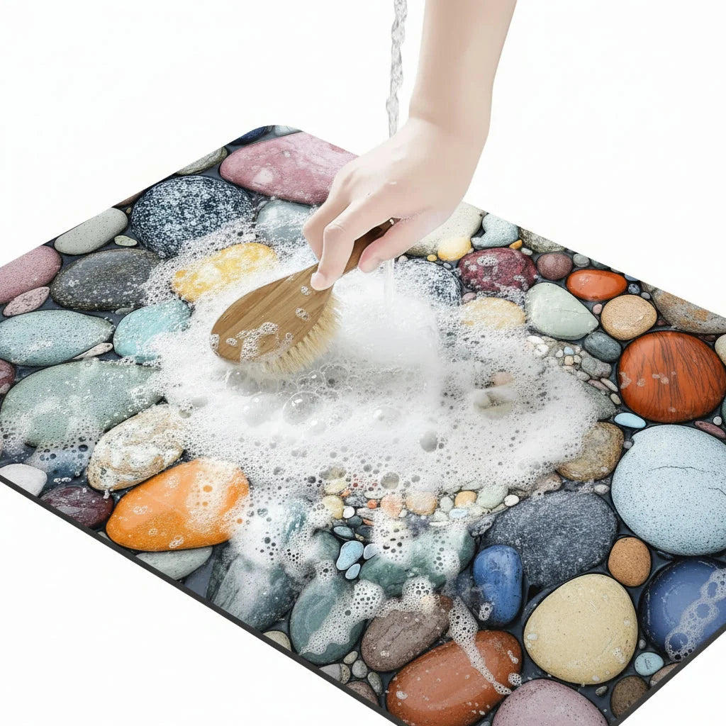 Bath Mat Diatomaceous Earth Quick-Drying Non-Slip Base