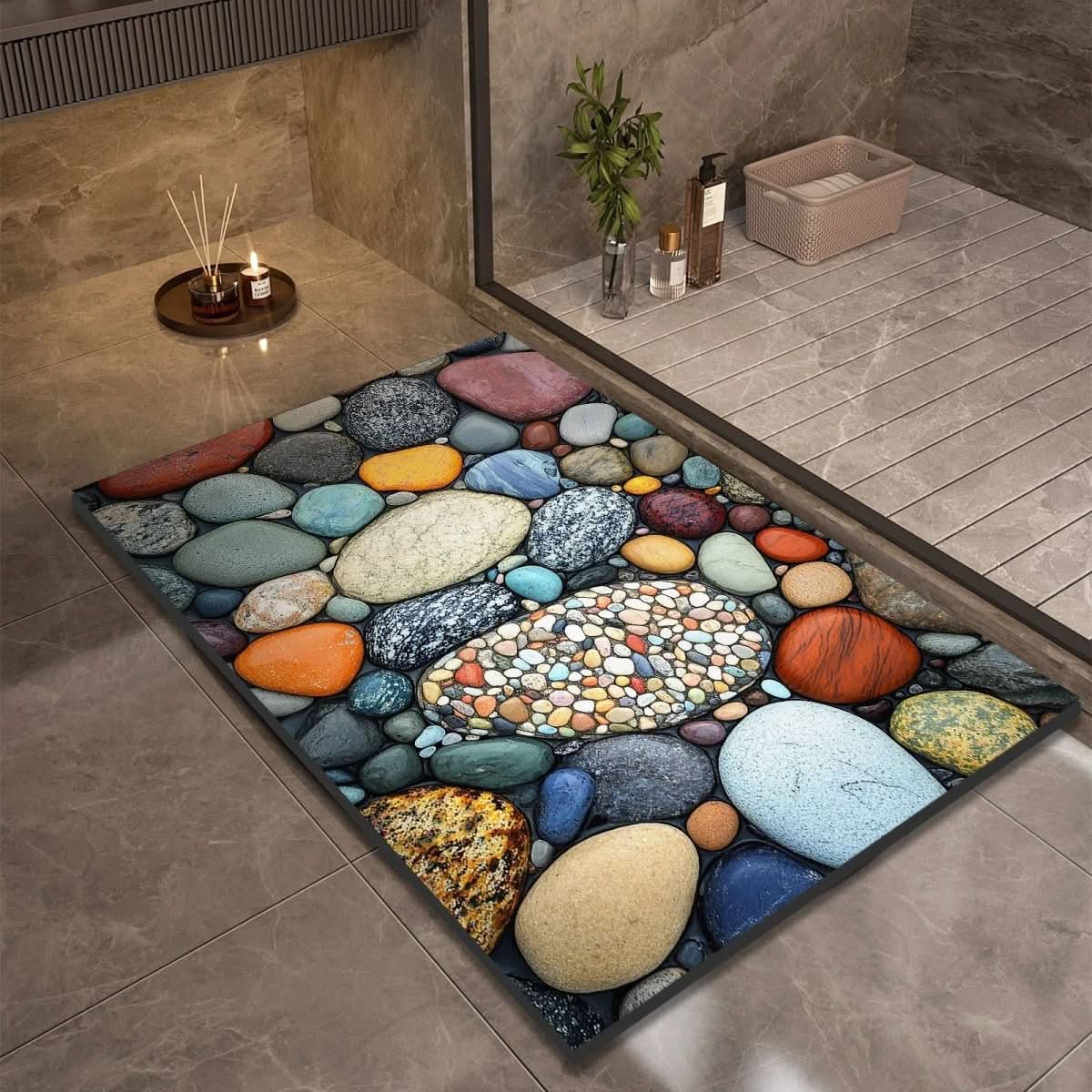 Bath Mat Diatomaceous Earth Quick-Drying Non-Slip Base