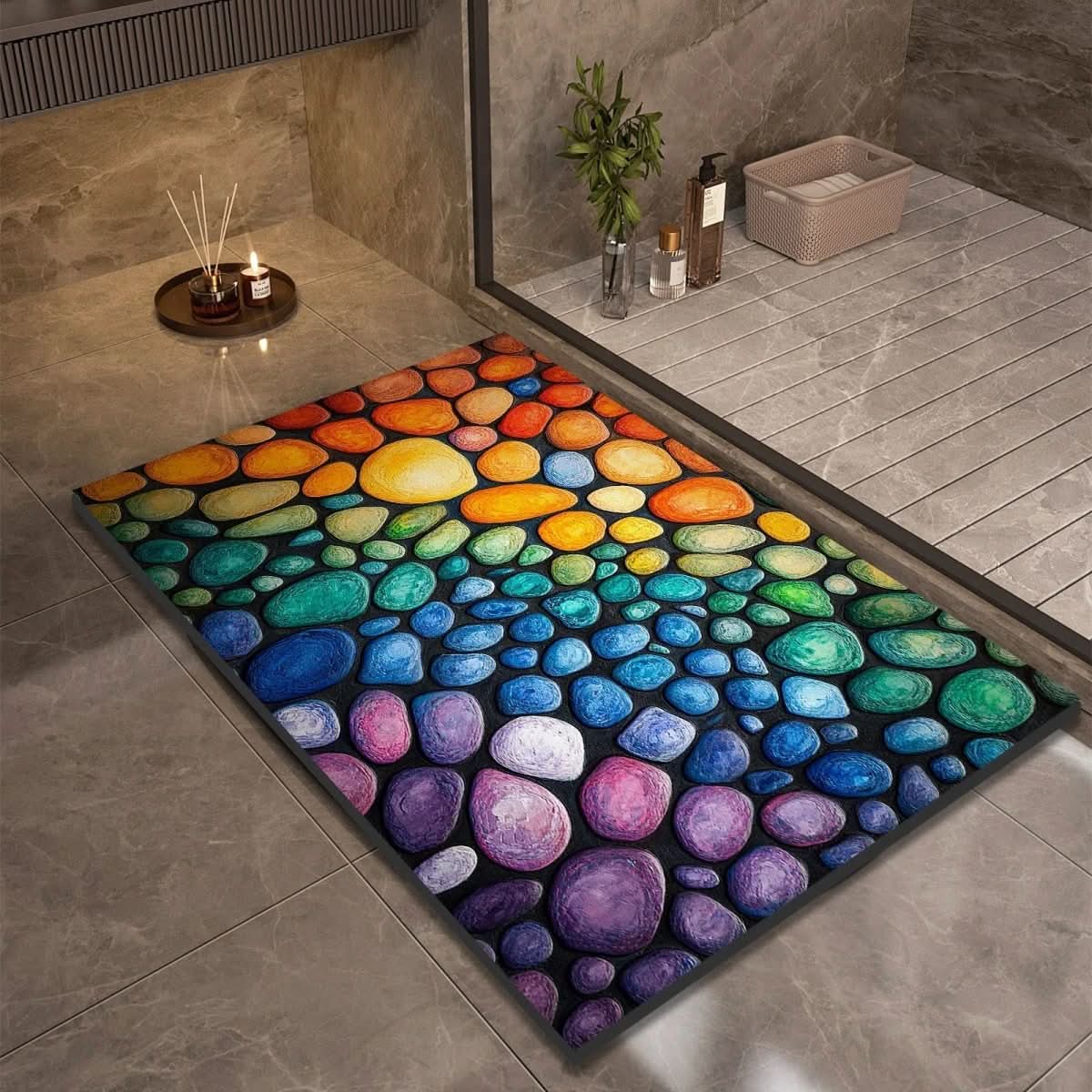 Bath Mat Diatomaceous Earth Quick-Drying Non-Slip Base