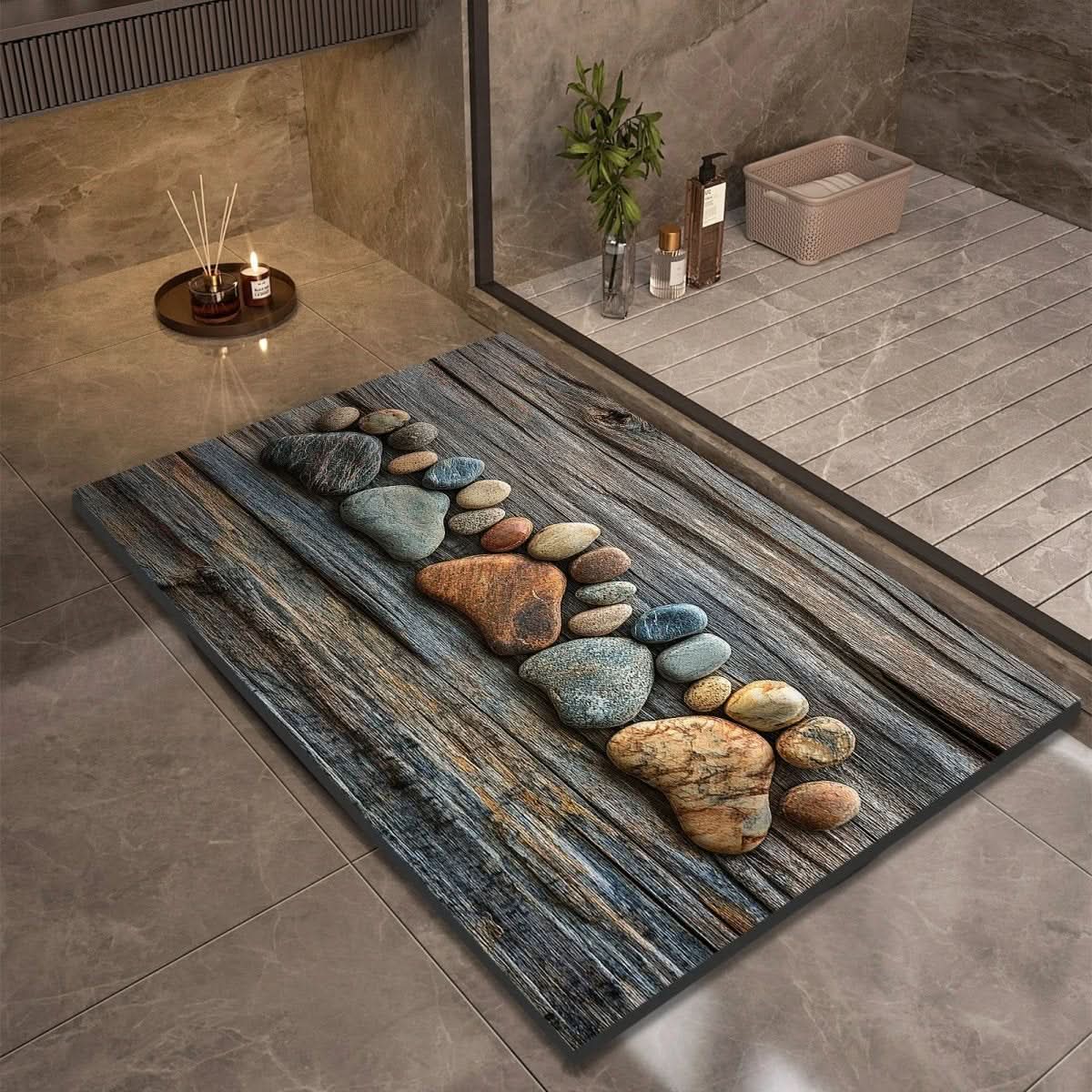 Bath Mat Diatomaceous Earth Quick-Drying Non-Slip Base