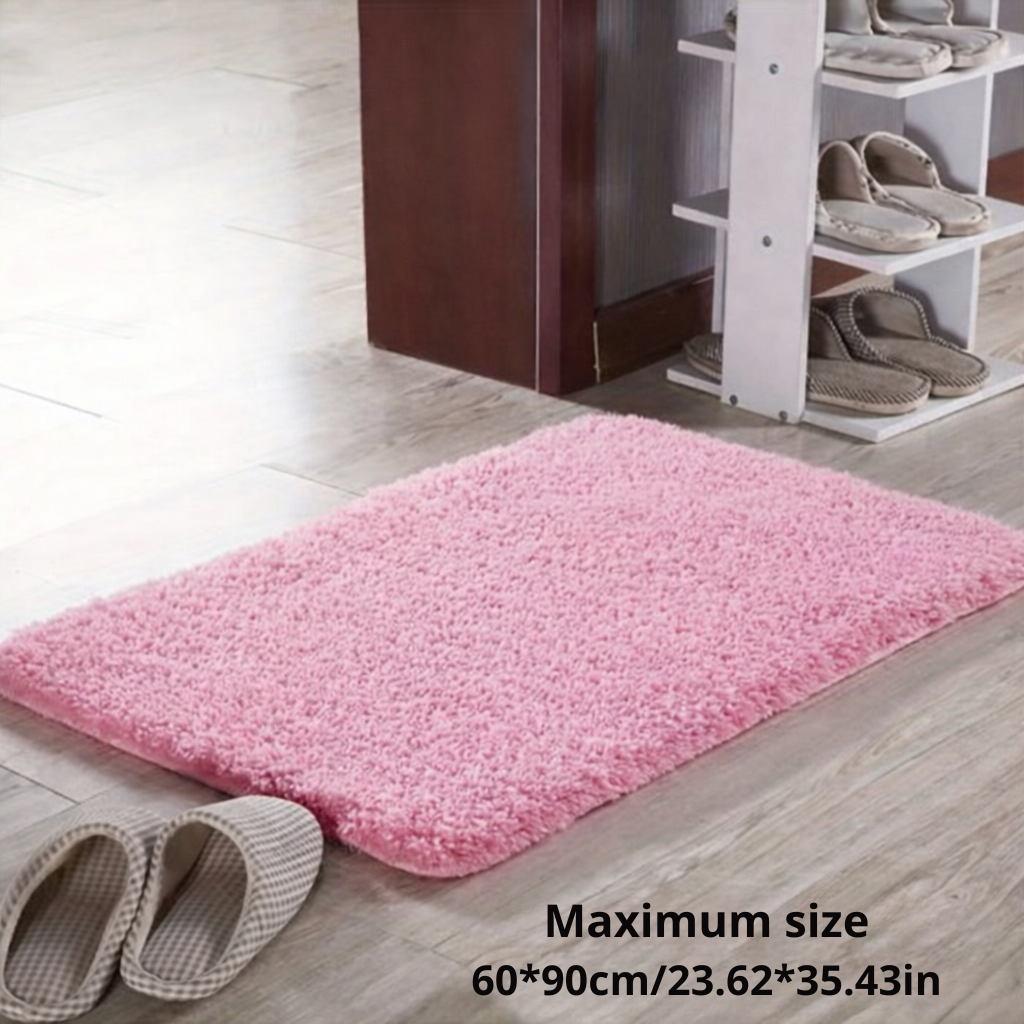 Bath Mat Extra-Thick Plush Microfiber Anti-Slip Backing & Quick-Drying