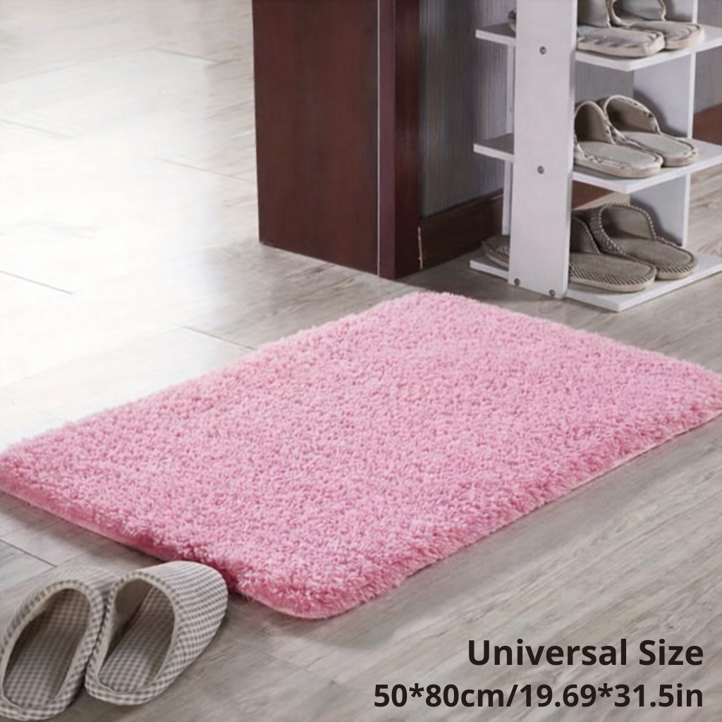 Bath Mat Extra-Thick Plush Microfiber Anti-Slip Backing & Quick-Drying