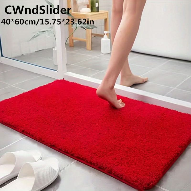 Bath Mat Extra-Thick Plush Microfiber Anti-Slip Backing & Quick-Drying