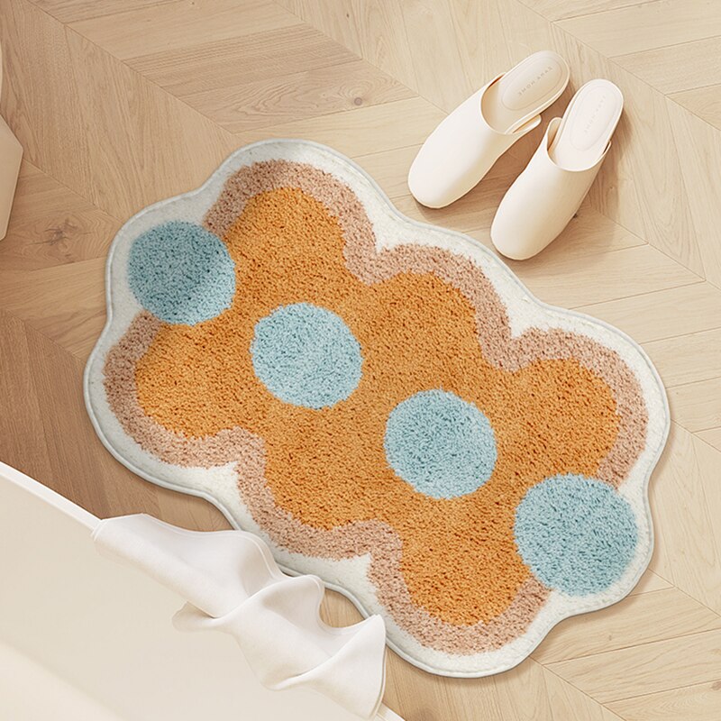 Bath Mat Geometric High Absorbency Non-Slip Backing
