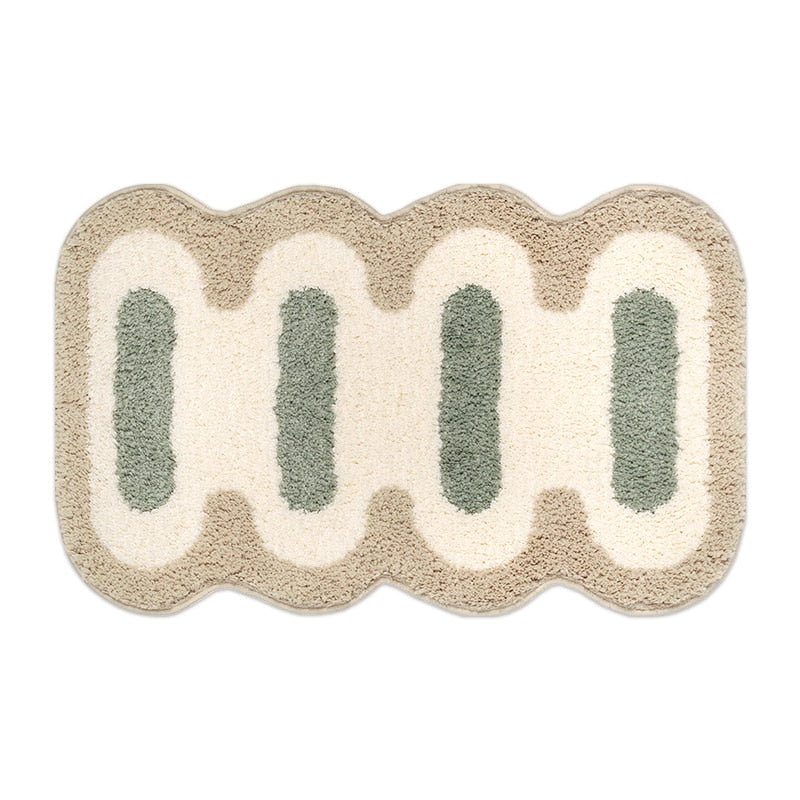 Bath Mat Geometric High Absorbency Non-Slip Backing