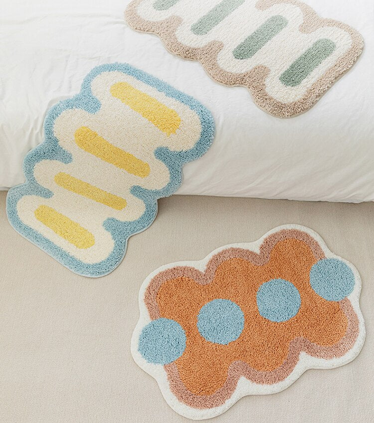 Bath Mat Geometric High Absorbency Non-Slip Backing