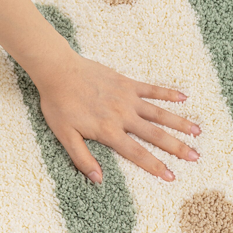 Bath Mat Geometric High Absorbency Non-Slip Backing