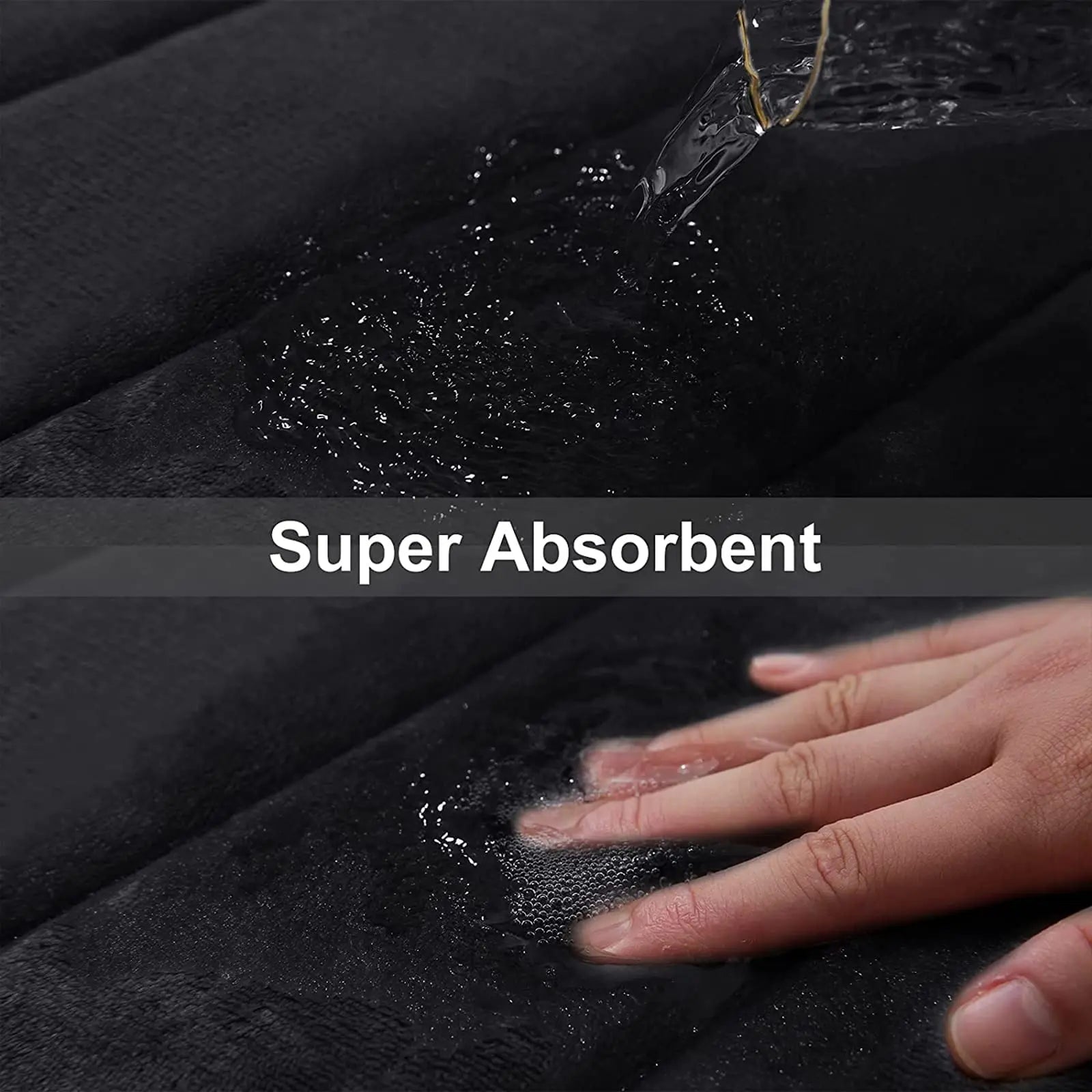 Bath Mat Memory Foam Microfiber Non-Slip Backing