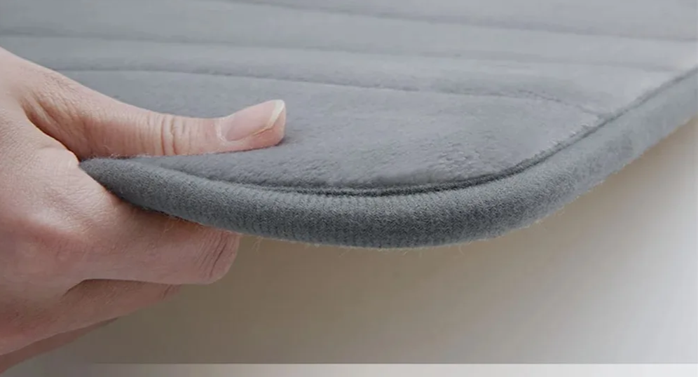 Bath Mat Memory Foam Microfiber Non-Slip Backing