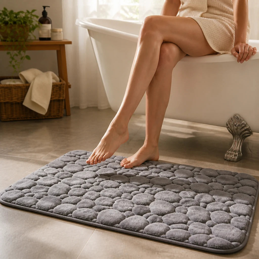 Bath Mat Non-Slip Quick-Dry Cotton Terry