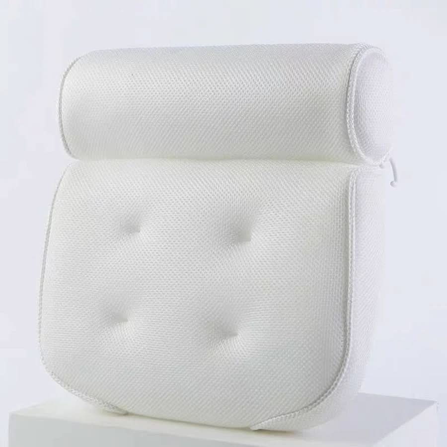 Bath Pillow Ergonomic Neck & Shoulder Breathable 4D Mesh