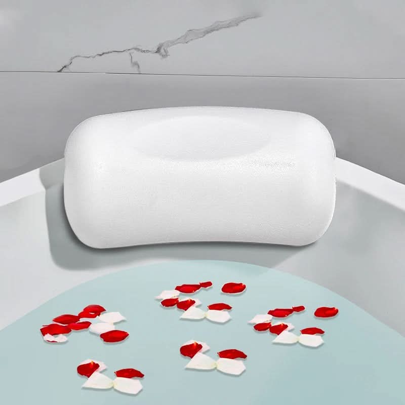 Bath Pillow Ergonomic Neck Support Non-Slip & Water-Repellent Foam