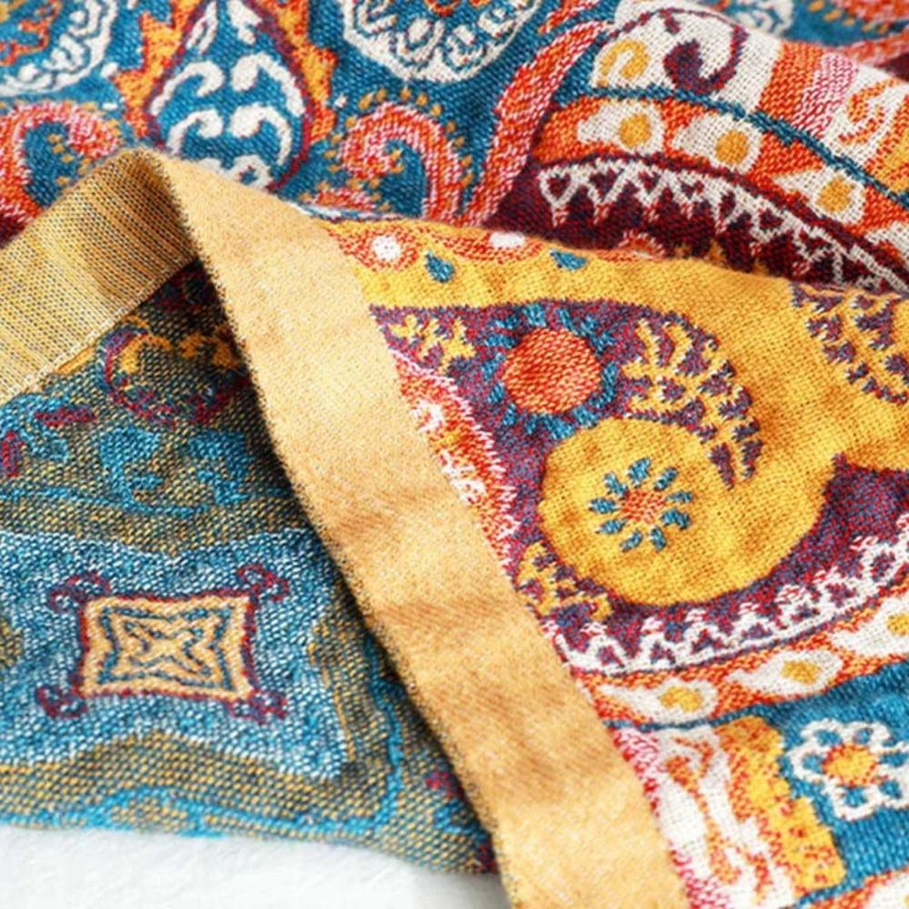 Bath Towel 100% Cotton Vintage Boho Pattern