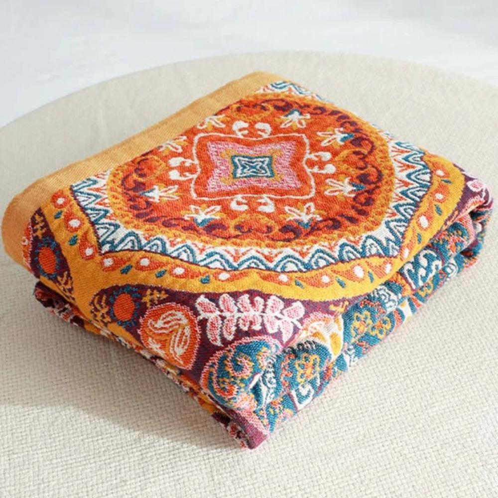 Bath Towel 100% Cotton Vintage Boho Pattern