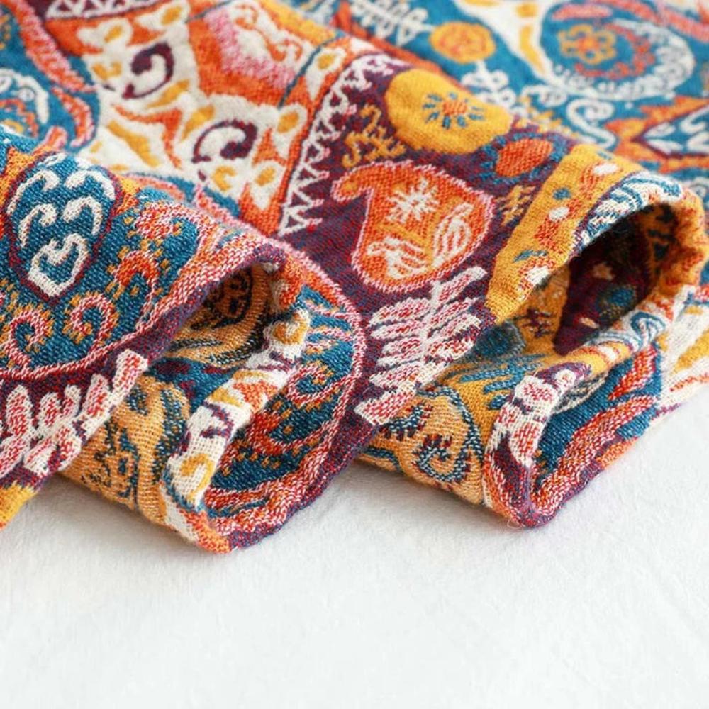 Bath Towel 100% Cotton Vintage Boho Pattern