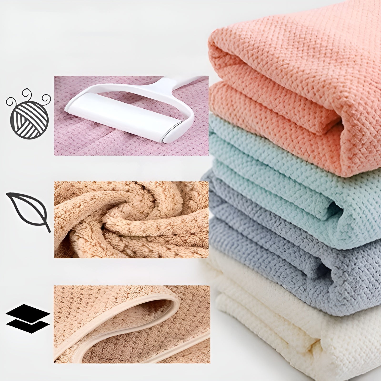 Bath Towel Set Microfiber Ultra-Absorbent Set of 6