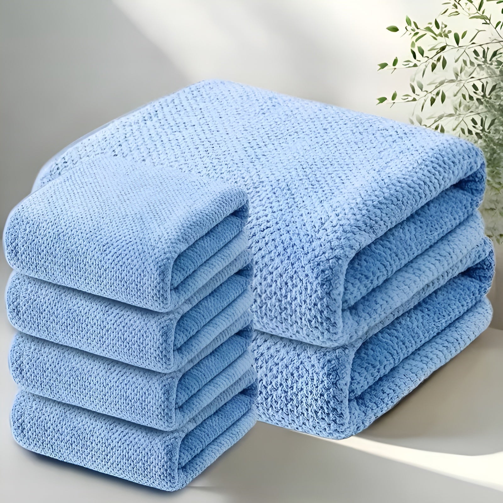 Bath Towel Set Microfiber Ultra-Absorbent Set of 6