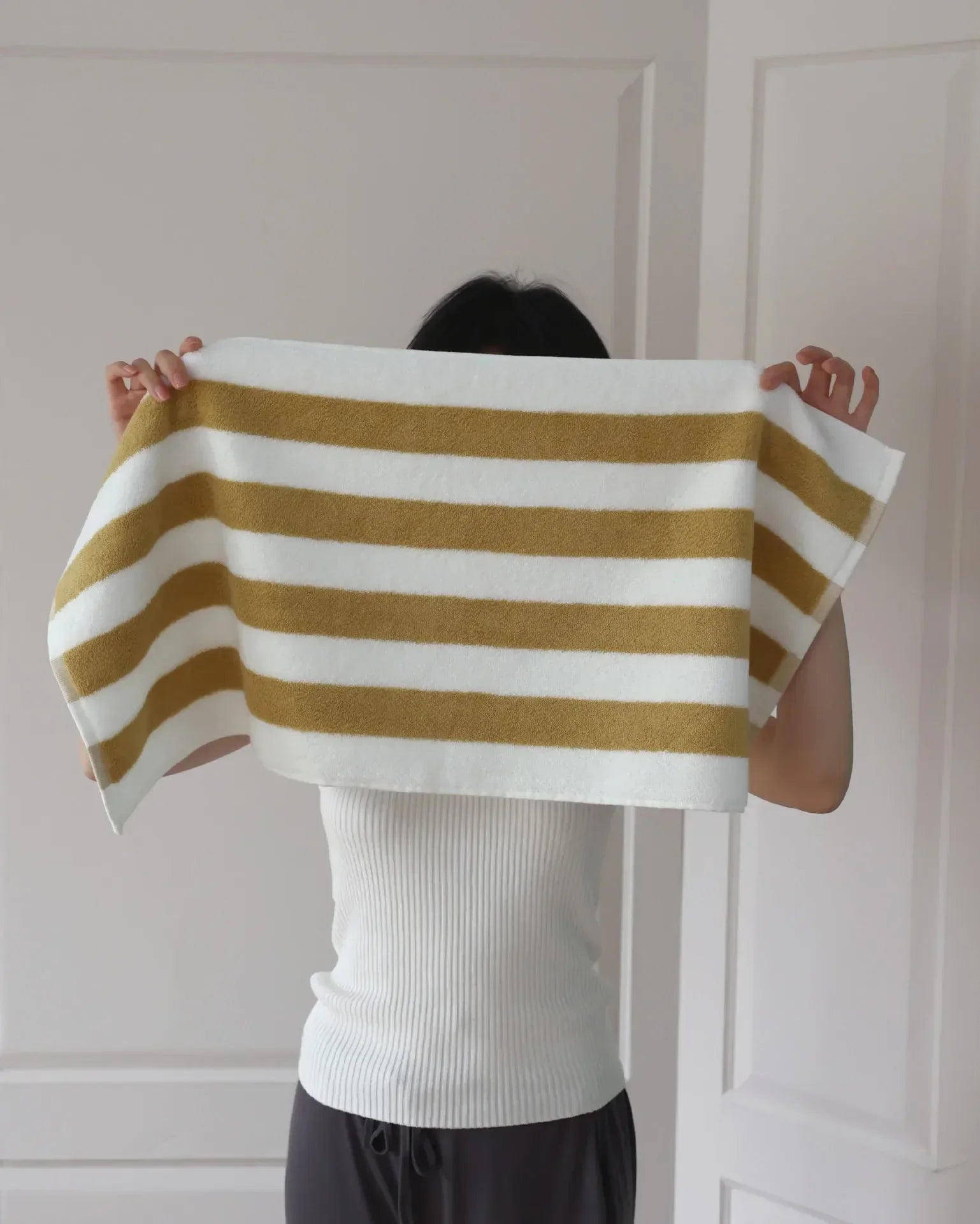 Bath Towel Striped Yarn-Dyed Jacquard Combed Cotton