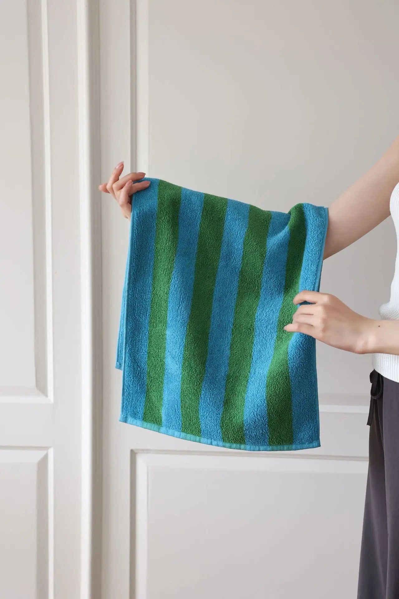Bath Towel Striped Yarn-Dyed Jacquard Combed Cotton