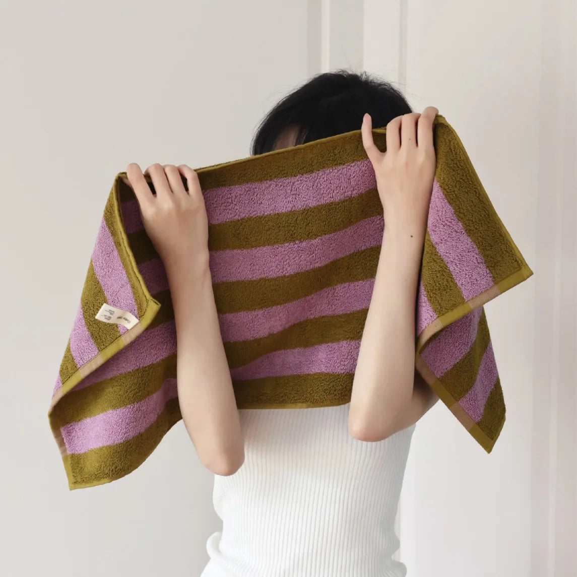Bath Towel Striped Yarn-Dyed Jacquard Combed Cotton
