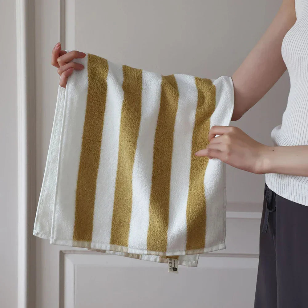 Bath Towel Striped Yarn-Dyed Jacquard Combed Cotton