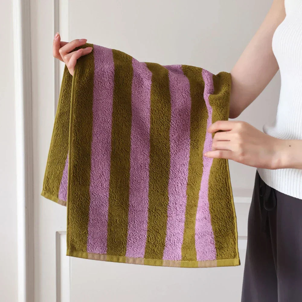 Bath Towel Striped Yarn-Dyed Jacquard Combed Cotton