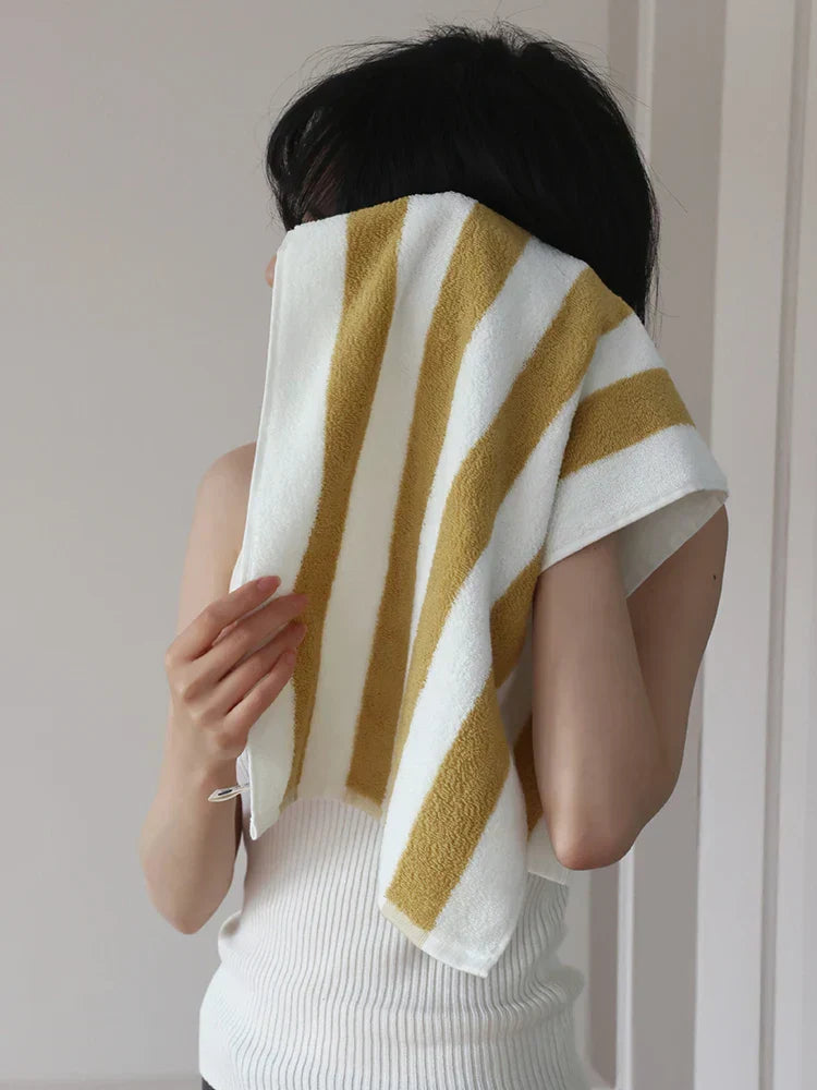 Bath Towel Striped Yarn-Dyed Jacquard Combed Cotton