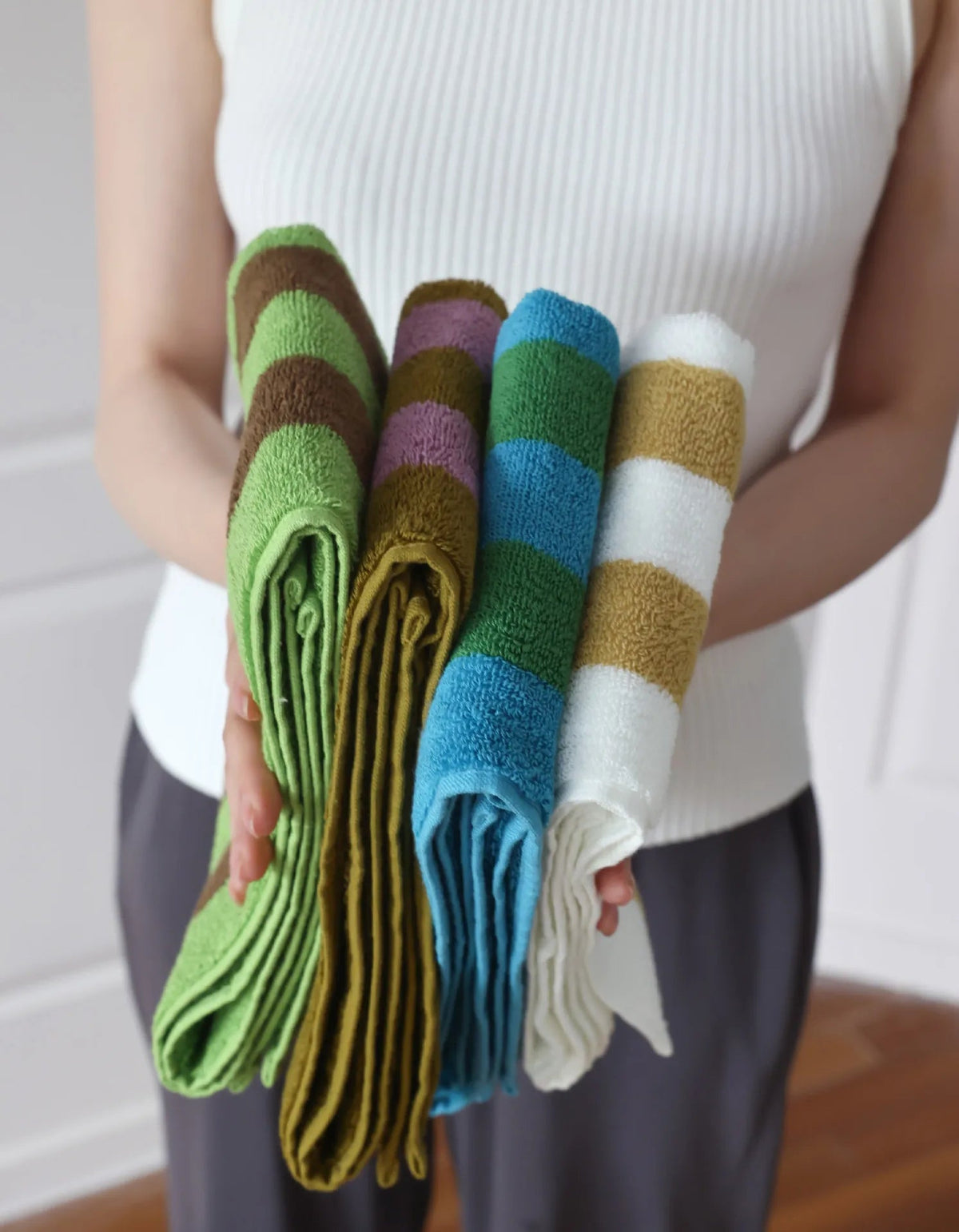 Bath Towel Striped Yarn-Dyed Jacquard Combed Cotton