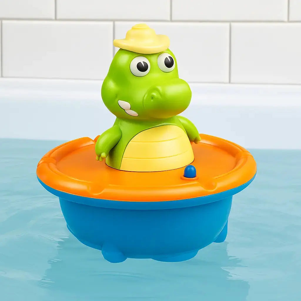 Bath Toy Crocodile Water-Activated LED Six Interchangeable Nozzles