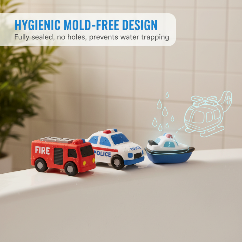 Bath Toys Floating Silicone BPA-Free Set of 6