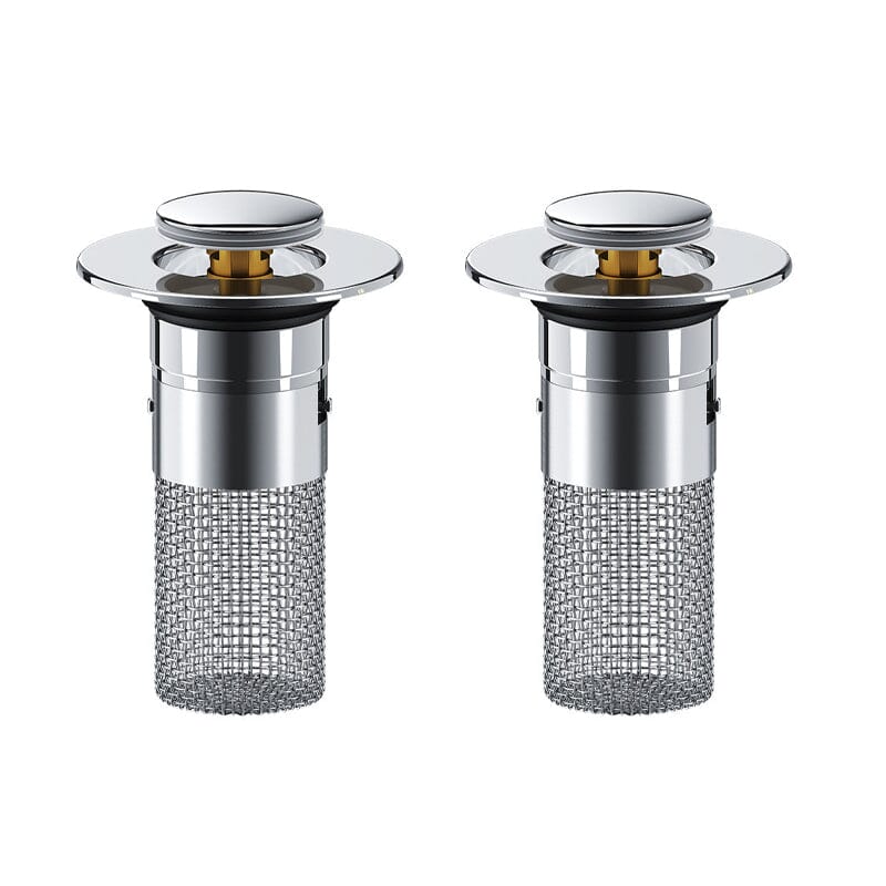 Bathroom Drain Strainer Pop-Up Stopper & Basket Filter