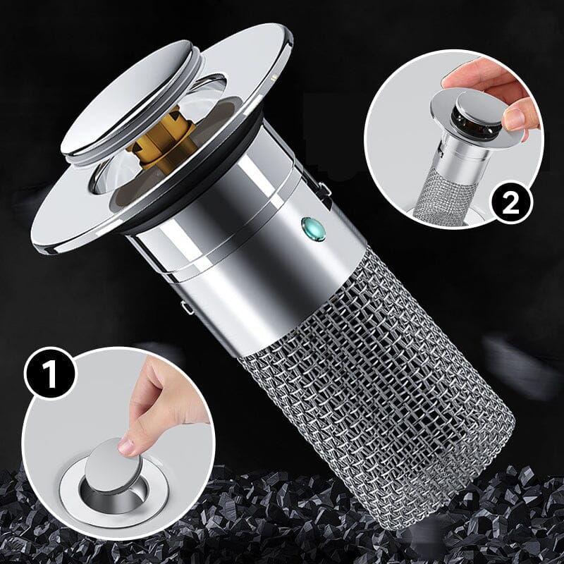 Bathroom Drain Strainer Pop-Up Stopper & Basket Filter