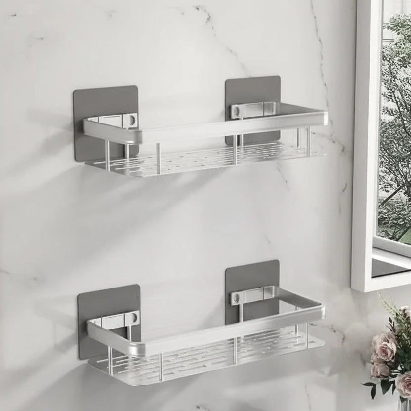 Bathroom Shelf Drill-Free Self-Adhesive Stainless Steel Trim