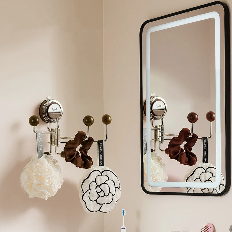 Bathroom Wall Hook Stainless Steel Suction Cup 360° Rotatable