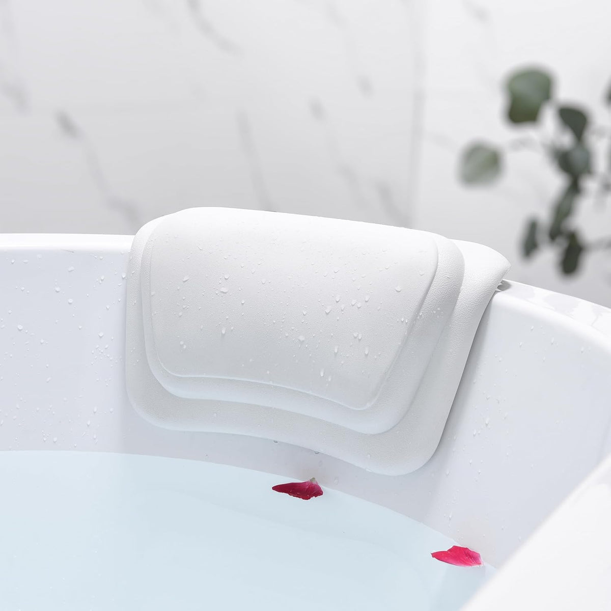 Bathtub Pillow Ergonomic Neck Support & Non-Slip Suction Cups