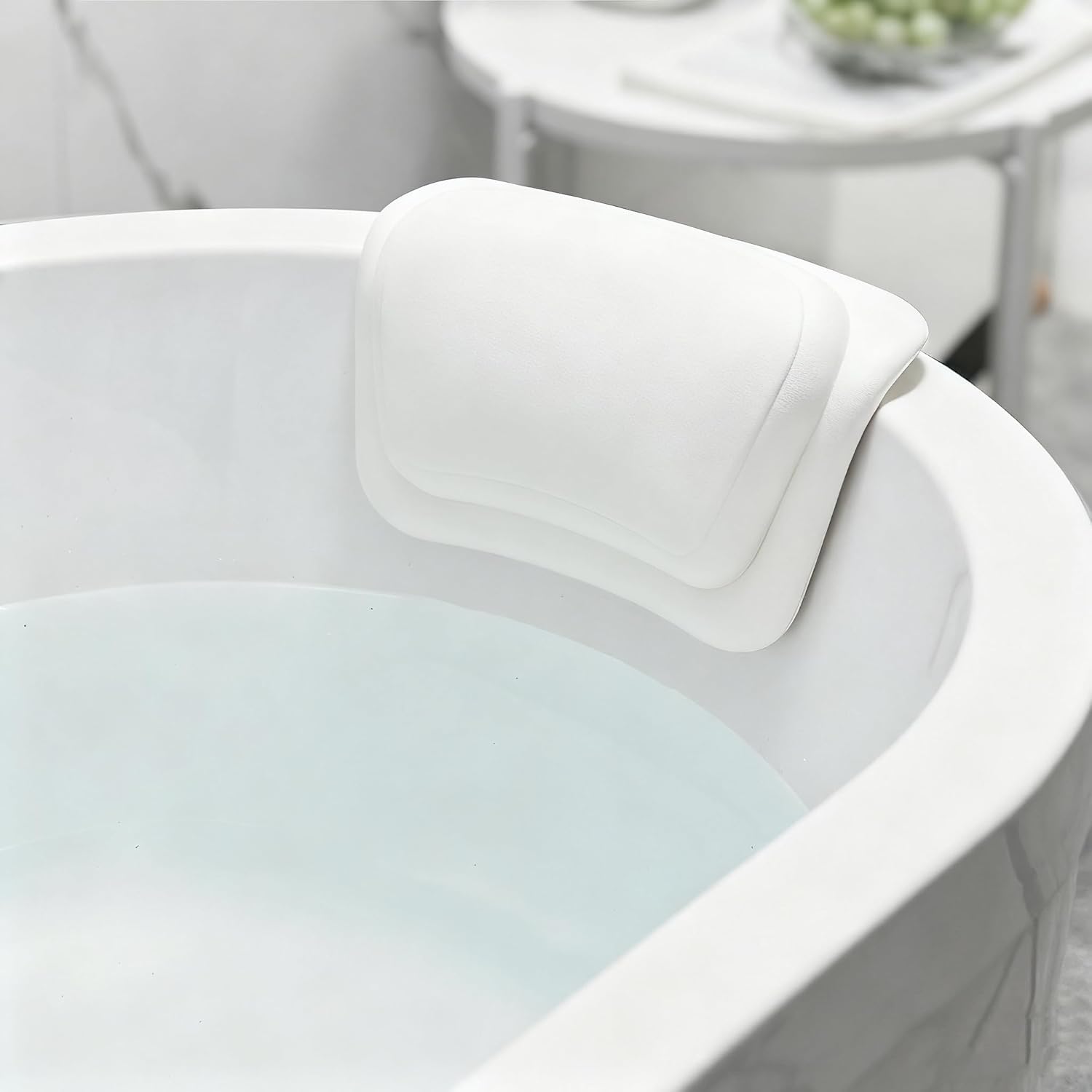 Bathtub Pillow Ergonomic Neck Support & Non-Slip Suction Cups