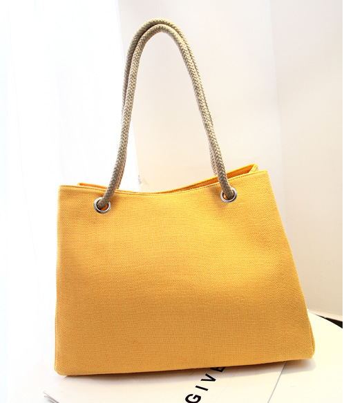 Beach Bag Canvas Spacious Rope Handles
