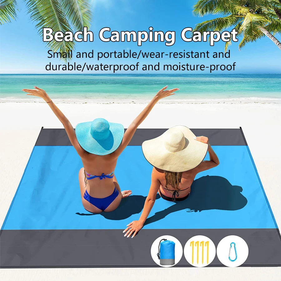 Beach Mat Waterproof & Sand-Free Foldable With Carry Bag