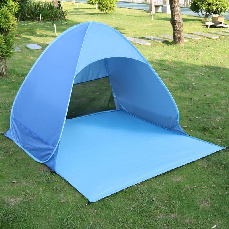 Beach Tent 1-Second Pop-Up Silver-Coated Oxford Fabric