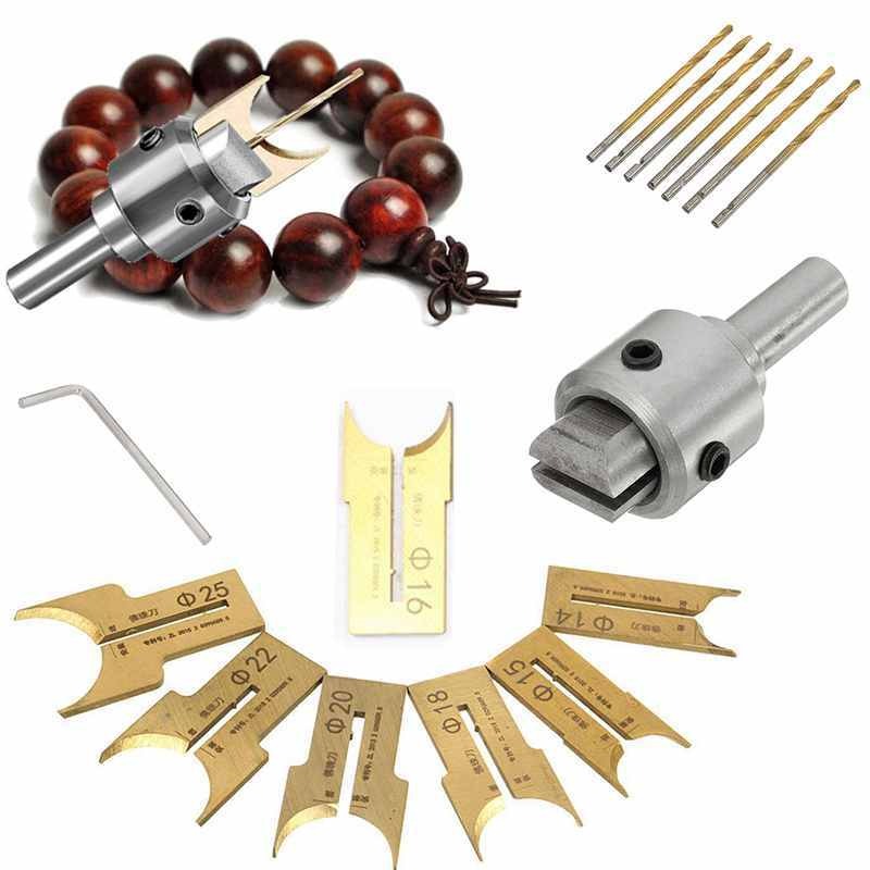 Bead Drill Set 7 Stainless Steel Blades Easy Mount