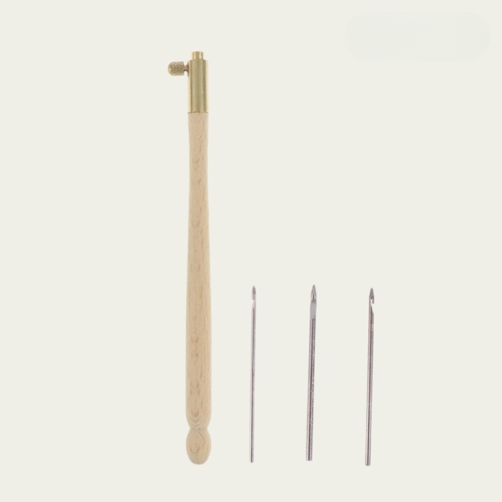 Bead Embroidery Kit Ergonomic Handle Stainless Needles 3 Sizes